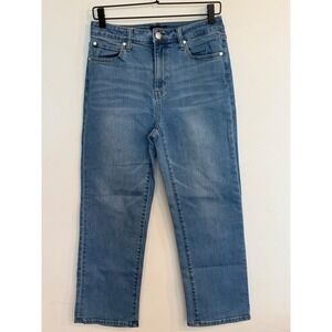 Quince Women Organic Cotton Stretch Straight Leg Jeans Medium Wash Blue Size 29